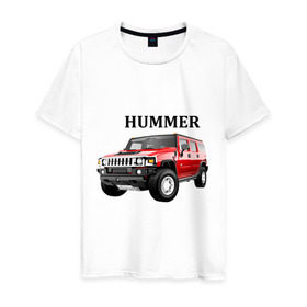Мужская футболка хлопок с принтом Hummer (2) в Новосибирске, 100% хлопок | прямой крой, круглый вырез горловины, длина до линии бедер, слегка спущенное плечо. | auto | humer | hummer | авто | автомобильные | машины | тачки | тюнинг | хамер | хаммер