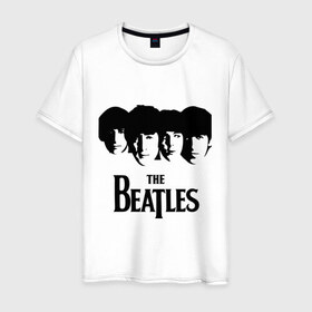 Мужская футболка хлопок с принтом The Beatles в Новосибирске, 100% хлопок | прямой крой, круглый вырез горловины, длина до линии бедер, слегка спущенное плечо. | 60s | 60е | beatles | rock | битлз | битлы | леннон | ленон | макартни | музыка | ретро | рок