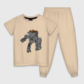 Детская пижама хлопок с принтом Minecraft robo в Новосибирске, 100% хлопок |  брюки и футболка прямого кроя, без карманов, на брюках мягкая резинка на поясе и по низу штанин
 | крипер