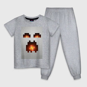 Детская пижама хлопок с принтом Minecraft white в Новосибирске, 100% хлопок |  брюки и футболка прямого кроя, без карманов, на брюках мягкая резинка на поясе и по низу штанин
 | Тематика изображения на принте: крипер
