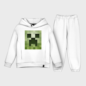 Детский костюм хлопок Oversize с принтом Мinecraft creeper в Новосибирске,  |  | крипер