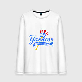 Мужской лонгслив хлопок с принтом NY Yankees byta в Новосибирске, 100% хлопок |  | baseball | major league basebal | mlb | ny | staten island | yankees | америка | бейсбол | бита | главная лига бейсбола | нью йорк янкиз | статен айленд | сша | янки