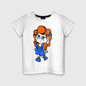 Детская футболка хлопок с принтом Хулиганка в Новосибирске, 100% хлопок | круглый вырез горловины, полуприлегающий силуэт, длина до линии бедер | девочка | девченка | девчонка | девчушка | малышка | хулиганка