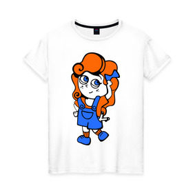 Женская футболка хлопок с принтом Хулиганка в Новосибирске, 100% хлопок | прямой крой, круглый вырез горловины, длина до линии бедер, слегка спущенное плечо | девочка | девченка | девчонка | девчушка | малышка | хулиганка