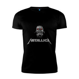 Мужская футболка премиум с принтом Metallica scool в Новосибирске, 92% хлопок, 8% лайкра | приталенный силуэт, круглый вырез ворота, длина до линии бедра, короткий рукав | металлика