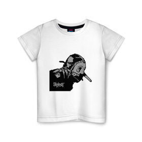 Детская футболка хлопок с принтом Slipknot Nos в Новосибирске, 100% хлопок | круглый вырез горловины, полуприлегающий силуэт, длина до линии бедер | mask | metal | rock | slipknot | альтернативный метал | маска | метал | нос | ню метал | рок | рок группа | рок группы | слипкнот | слипнот