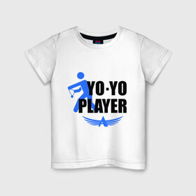 Детская футболка хлопок с принтом Aero yo(2) в Новосибирске, 100% хлопок | круглый вырез горловины, полуприлегающий силуэт, длина до линии бедер | aero yo | yo yo | yo yo player | игрушка йо йо | йо йо