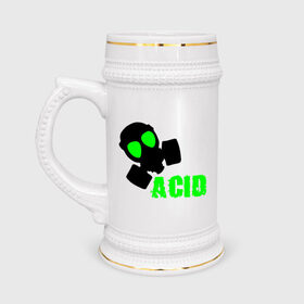 Кружка пивная с принтом ACID в Новосибирске,  керамика (Материал выдерживает высокую температуру, стоит избегать резкого перепада температур) |  объем 630 мл | acid | club | club nusic | dj | диджей | кислота | кислотная музыка | клуб | клубная музыка