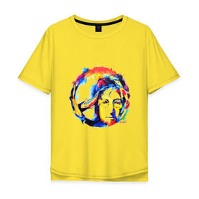 Мужская футболка хлопок Oversize с принтом John Lennon - Peace в Новосибирске, 100% хлопок | свободный крой, круглый ворот, “спинка” длиннее передней части | 60е | lennon | mc cartney | битлз | битлс | битлы | леннон | ленон | маккартни | ретро