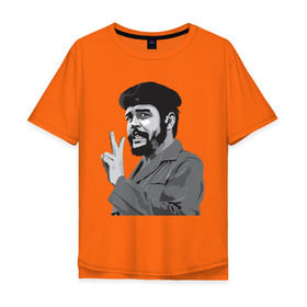 Мужская футболка хлопок Oversize с принтом Peace Che Guevara в Новосибирске, 100% хлопок | свободный крой, круглый ворот, “спинка” длиннее передней части | че гевара