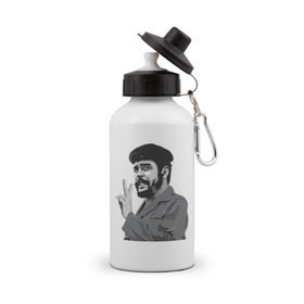 Бутылка спортивная с принтом Peace Che Guevara в Новосибирске, металл | емкость — 500 мл, в комплекте две пластиковые крышки и карабин для крепления | Тематика изображения на принте: че гевара