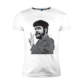 Мужская футболка премиум с принтом Peace Che Guevara в Новосибирске, 92% хлопок, 8% лайкра | приталенный силуэт, круглый вырез ворота, длина до линии бедра, короткий рукав | че гевара