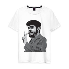 Мужская футболка хлопок с принтом Peace Che Guevara в Новосибирске, 100% хлопок | прямой крой, круглый вырез горловины, длина до линии бедер, слегка спущенное плечо. | че гевара