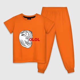 Детская пижама хлопок с принтом OLOLO в Новосибирске, 100% хлопок |  брюки и футболка прямого кроя, без карманов, на брюках мягкая резинка на поясе и по низу штанин
 | интернет мемы | интернет приколы | кричащая рожа | мемы | мемы интернета | ололо | ололошка | рожа