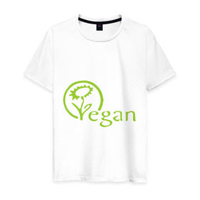 Мужская футболка хлопок с принтом Вегетарианство в Новосибирске, 100% хлопок | прямой крой, круглый вырез горловины, длина до линии бедер, слегка спущенное плечо. | веган | вегетарианец | вегетарианство | я вегетарианец