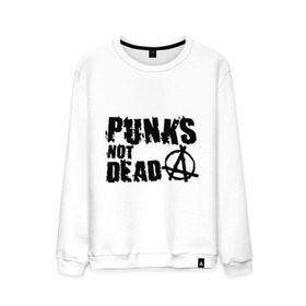 Мужской свитшот хлопок с принтом Punks not dead (2) в Новосибирске, 100% хлопок |  | punks | анархия | панк | панк не умрет | стиль панк