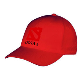 Бейсболка с принтом Logo Dota 2 в Новосибирске, 100% хлопок | классический козырек, металлическая застежка-регулятор размера | dota | dota 2 | media | дота | дота 2 | игры | компьютерные игры