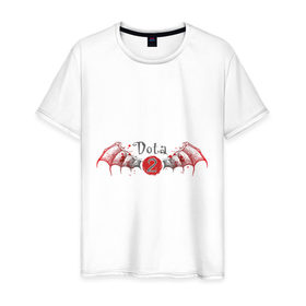 Мужская футболка хлопок с принтом Летучий мышь крылья в Новосибирске, 100% хлопок | прямой крой, круглый вырез горловины, длина до линии бедер, слегка спущенное плечо. | 