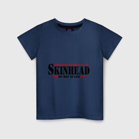 Детская футболка хлопок с принтом Skinhead. Spirit of 69 в Новосибирске, 100% хлопок | круглый вырез горловины, полуприлегающий силуэт, длина до линии бедер | hardcore | skinhead | бритая голова | мой путь жизни | скинхед | скинхэд | хард кор
