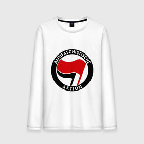 Мужской лонгслив хлопок с принтом Antifa (1) в Новосибирске, 100% хлопок |  | antifa | антифа | антифашизм | антифашистское движение | знак антифа | против фашизма | фашизм