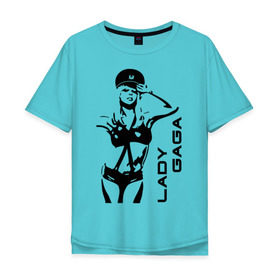 Мужская футболка хлопок Oversize с принтом Lady Gaga (1) в Новосибирске, 100% хлопок | свободный крой, круглый ворот, “спинка” длиннее передней части | lady gaga | гага | леди gaga | леди гага | лицо леди gaga | лицо леди гага | образ леди гага