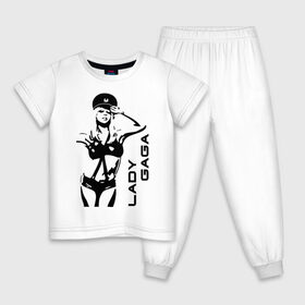 Детская пижама хлопок с принтом Lady Gaga (1) в Новосибирске, 100% хлопок |  брюки и футболка прямого кроя, без карманов, на брюках мягкая резинка на поясе и по низу штанин
 | lady gaga | гага | леди gaga | леди гага | лицо леди gaga | лицо леди гага | образ леди гага