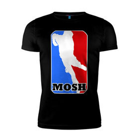 Мужская футболка премиум с принтом Mosh (1) в Новосибирске, 92% хлопок, 8% лайкра | приталенный силуэт, круглый вырез ворота, длина до линии бедра, короткий рукав | hard | hardcor | hardcore | hardstyle | rock | рок | хард | хард рок