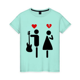 Женская футболка хлопок с принтом Выбор гитариста в Новосибирске, 100% хлопок | прямой крой, круглый вырез горловины, длина до линии бедер, слегка спущенное плечо | гитара