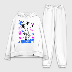 Женский костюм хлопок Oversize с принтом Be cool as Snoopy в Новосибирске,  |  | snoopy | будь крутым как снупи | мультик | мультики | мультфильмы | снупи | собачка снупи
