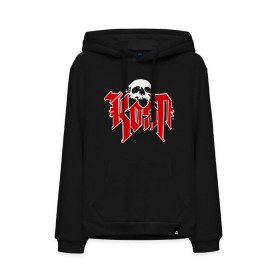 Мужская толстовка хлопок с принтом Korn(2) в Новосибирске, френч-терри, мягкий теплый начес внутри (100% хлопок) | карман-кенгуру, эластичные манжеты и нижняя кромка, капюшон с подкладом и шнурком | Тематика изображения на принте: korn | metal | группы | корн | логотип | метал | музыка | рок группы | рок музыка