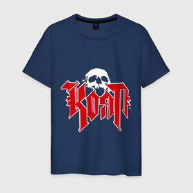 Мужская футболка хлопок с принтом Korn(2) в Новосибирске, 100% хлопок | прямой крой, круглый вырез горловины, длина до линии бедер, слегка спущенное плечо. | korn | metal | группы | корн | логотип | метал | музыка | рок группы | рок музыка