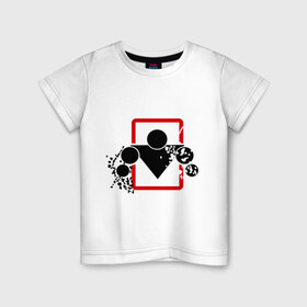 Детская футболка хлопок с принтом Chetto simb в Новосибирске, 100% хлопок | круглый вырез горловины, полуприлегающий силуэт, длина до линии бедер | work out | workout | бицепсы | ворк аут | воркаут | качалка | качок | мускулы | силовой спорт | тренажерка | штанга
