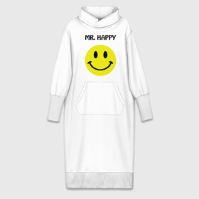 Платье удлиненное хлопок с принтом мистер счастье в Новосибирске,  |  | happy | mr. happy | smile | мистер хэппи | рожица | смайл | смайлик | счастье