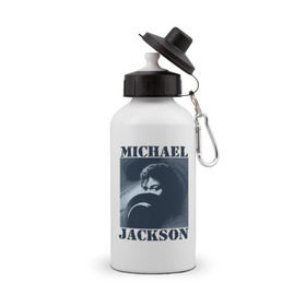 Бутылка спортивная с принтом Michael Jackson с шляпой (2) в Новосибирске, металл | емкость — 500 мл, в комплекте две пластиковые крышки и карабин для крепления | Тематика изображения на принте: mj | в шляпе | исполнитель | майкл джексон | музыка | певец | поп музыка | шляпа