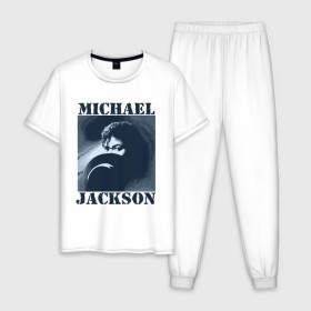Мужская пижама хлопок с принтом Michael Jackson с шляпой (2) в Новосибирске, 100% хлопок | брюки и футболка прямого кроя, без карманов, на брюках мягкая резинка на поясе и по низу штанин
 | mj | в шляпе | исполнитель | майкл джексон | музыка | певец | поп музыка | шляпа