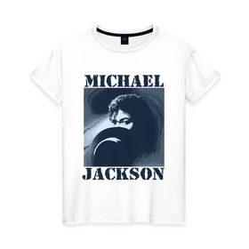 Женская футболка хлопок с принтом Michael Jackson с шляпой (2) в Новосибирске, 100% хлопок | прямой крой, круглый вырез горловины, длина до линии бедер, слегка спущенное плечо | Тематика изображения на принте: mj | в шляпе | исполнитель | майкл джексон | музыка | певец | поп музыка | шляпа