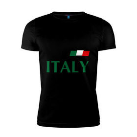 Мужская футболка премиум с принтом Сборная Италии - 10 в Новосибирске, 92% хлопок, 8% лайкра | приталенный силуэт, круглый вырез ворота, длина до линии бедра, короткий рукав | football | италия | сборная италии