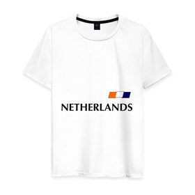 Мужская футболка хлопок с принтом Сборная Нидерландов - 7 в Новосибирске, 100% хлопок | прямой крой, круглый вырез горловины, длина до линии бедер, слегка спущенное плечо. | Тематика изображения на принте: football | голландия | нидерланды | сборная нидерланд