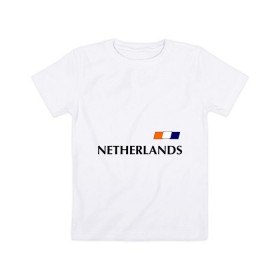 Детская футболка хлопок с принтом Нидерланды - Уэсли Снейдер 10 (Snaijder) в Новосибирске, 100% хлопок | круглый вырез горловины, полуприлегающий силуэт, длина до линии бедер | football | голландия | нидерланды | сборная нидерланд | снейдер