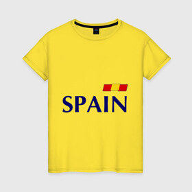 Женская футболка хлопок с принтом Сборная Испании - 10 в Новосибирске, 100% хлопок | прямой крой, круглый вырез горловины, длина до линии бедер, слегка спущенное плечо | football | евро 2012 | испания евро 2016 euro2016 euro 2016 | сборная испании