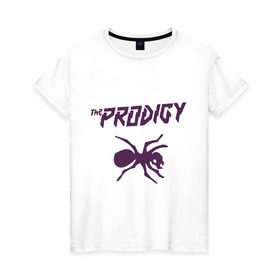 Женская футболка хлопок с принтом The Prodigy паук в Новосибирске, 100% хлопок | прямой крой, круглый вырез горловины, длина до линии бедер, слегка спущенное плечо | prodigy | the prodigy | паук | продеджи | продиджи | продиджы