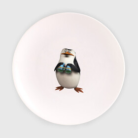 Тарелка с принтом Пингвин с биноклем в Новосибирске, фарфор | диаметр - 210 мм
диаметр для нанесения принта - 120 мм | Тематика изображения на принте: пингвин