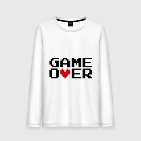 Мужской лонгслив хлопок с принтом game over 8 bit в Новосибирске, 100% хлопок |  | 8 bit | 8 бит | 8bit | 8бит | game over | игра окончена