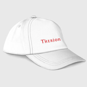 Бейсболка с принтом therion logo в Новосибирске, 100% хлопок | классический козырек, металлическая застежка-регулятор размера | Тематика изображения на принте: heavy metal | metal | rock | trash metal | метал | металл | рок | рок группа | рок группы | трэш метал | хеви метал