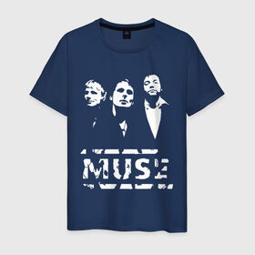 Мужская футболка хлопок с принтом Muse в Новосибирске, 100% хлопок | прямой крой, круглый вырез горловины, длина до линии бедер, слегка спущенное плечо. | muse | музыка | рок и панк