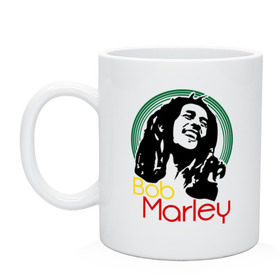 Кружка с принтом Saint Bob Marley в Новосибирске, керамика | объем — 330 мл, диаметр — 80 мм. Принт наносится на бока кружки, можно сделать два разных изображения | Тематика изображения на принте: bob marley | saint bob marley | боб марли | музыка | регги