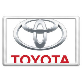 Магнит 45*70 с принтом mini logo Toyota в Новосибирске, Пластик | Размер: 78*52 мм; Размер печати: 70*45 | toyota | авто | автобренды | логотип тойота | логтип  toyota | тачки | тойота