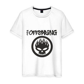 Мужская футболка хлопок с принтом The Offspring classic logo в Новосибирске, 100% хлопок | прямой крой, круглый вырез горловины, длина до линии бедер, слегка спущенное плечо. | группы | музыка | музыкальные группы | панк | рок | рок музыка