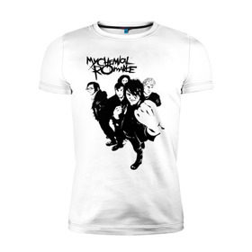 Мужская футболка премиум с принтом My Chemical Romance в Новосибирске, 92% хлопок, 8% лайкра | приталенный силуэт, круглый вырез ворота, длина до линии бедра, короткий рукав | my chemical romance | май кемикал романс | музыка | рок | рок и панк