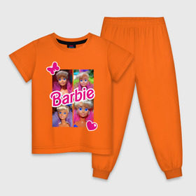 Детская пижама хлопок с принтом Куклы Барби в Новосибирске, 100% хлопок |  брюки и футболка прямого кроя, без карманов, на брюках мягкая резинка на поясе и по низу штанин
 | 90 | 90 е | barbie | барби | ностальгия